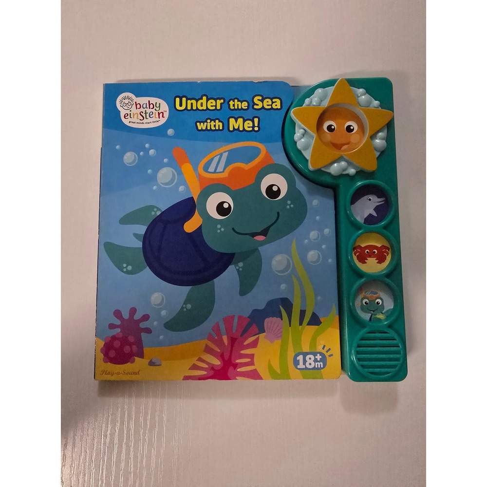 Baby Einstein Under the Sea with Me Play-a-Sound Board Book Baby Neptune 18m+